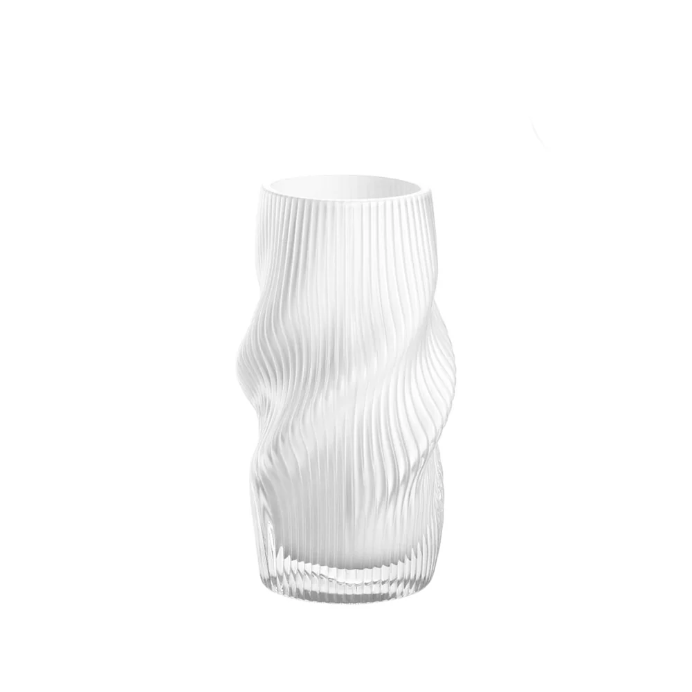 Verdi Glass Vase Small - White - Image 4