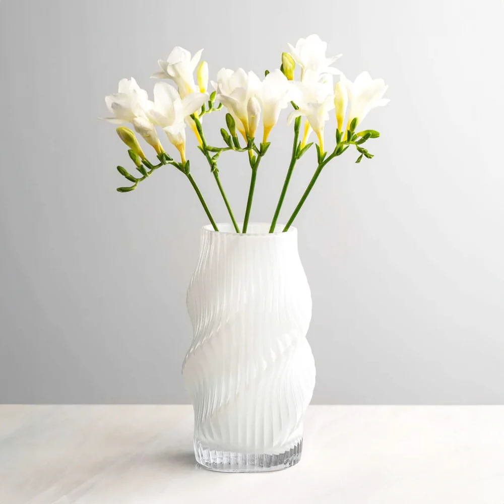 Verdi Glass Vase Small - White - Image 6