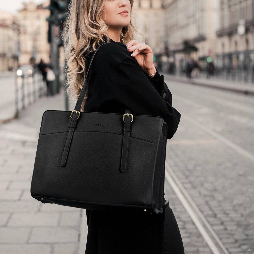 Versatile Laptop Tote Bag - Black