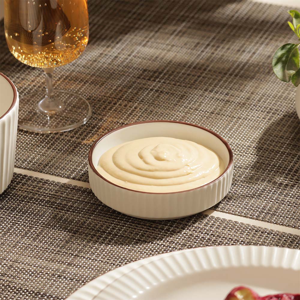 Vesper Dip Bowls, Set of 2 - Cream Brown - Image 2