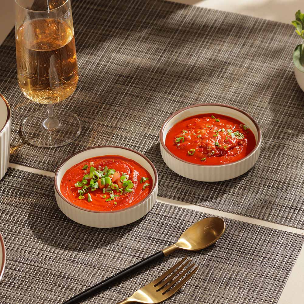 Vesper Dip Bowls, Set of 2 - Cream Brown - Image 5