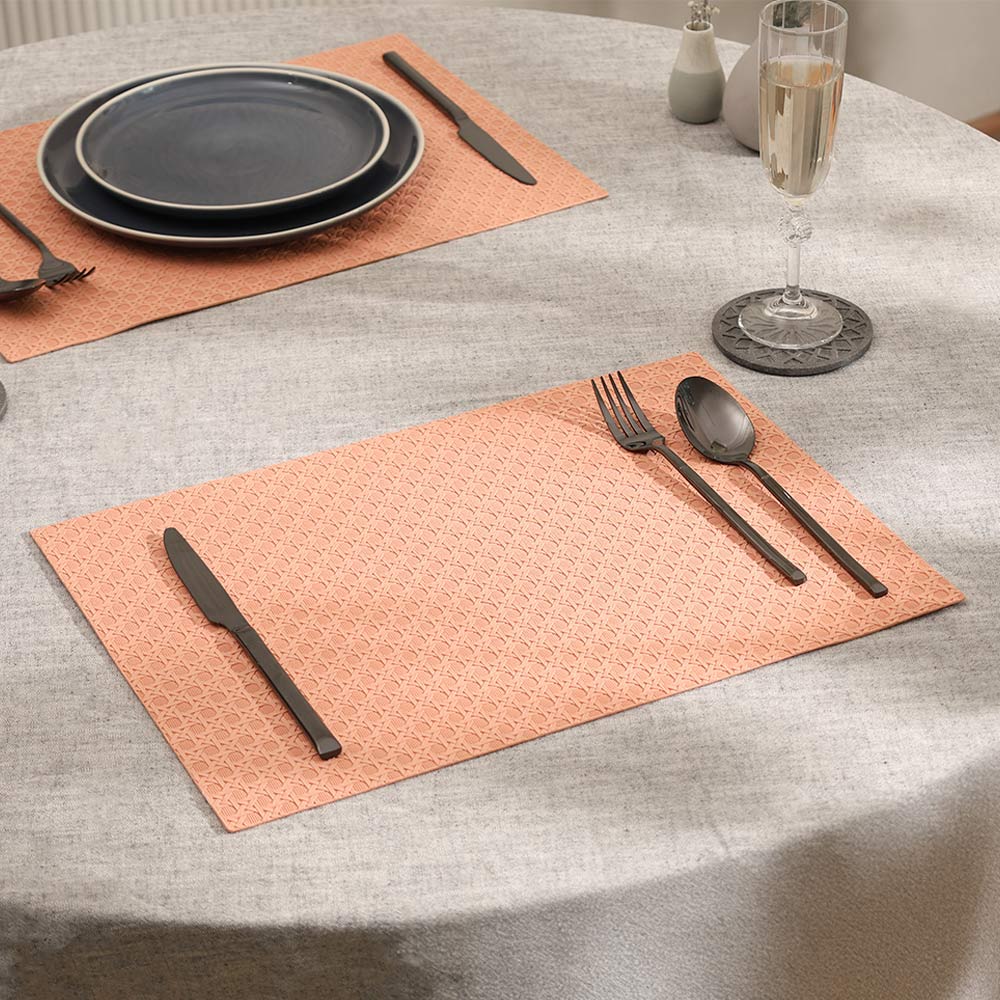 Viennese Reversible Mats, Set of 6 - Deep Pink - Image 4