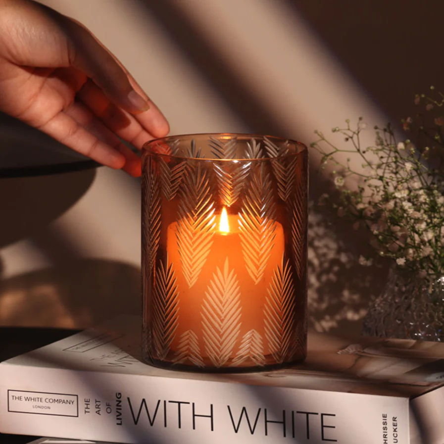 Vine Glass Hurricane - Mocha