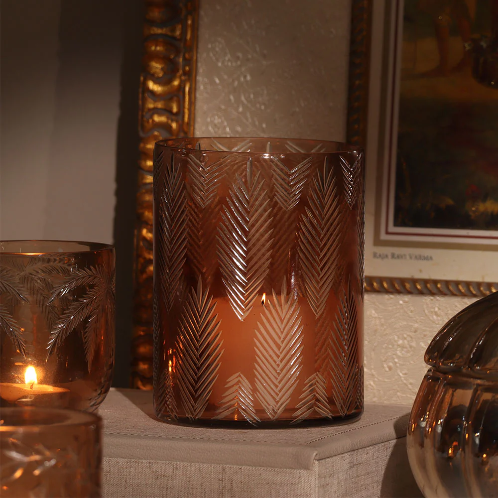 Vine Glass Hurricane - Mocha - Image 4