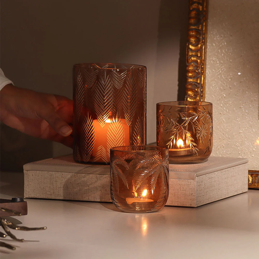 Vine Glass Hurricane - Mocha - Image 6