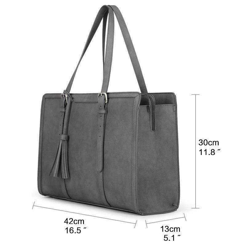 Vintage Laptop Tote Bag - Grey - Image 5