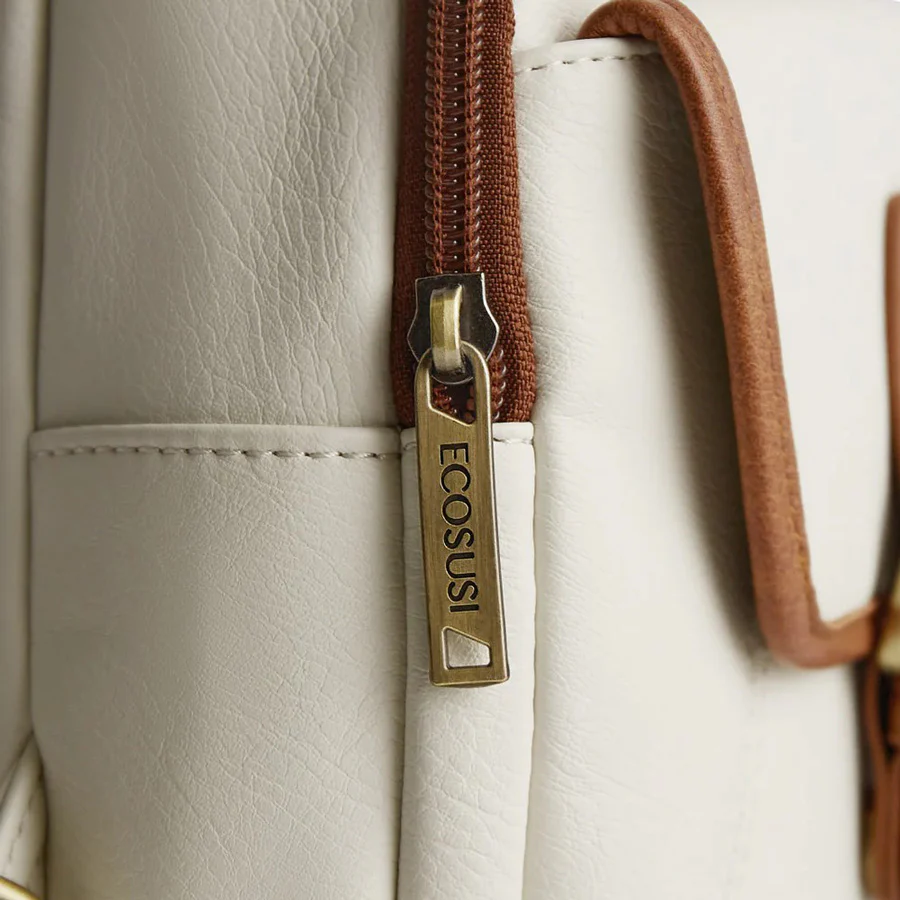 Vintage Leather Sling Bag - White - Image 12