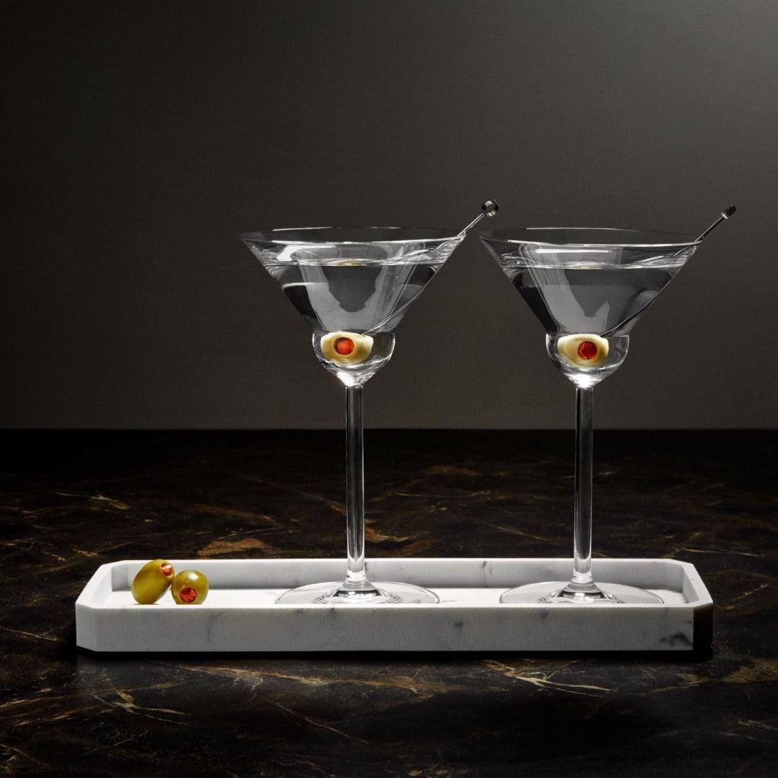 Vintage Rounded Martini Glasses 190ml, Set of 2