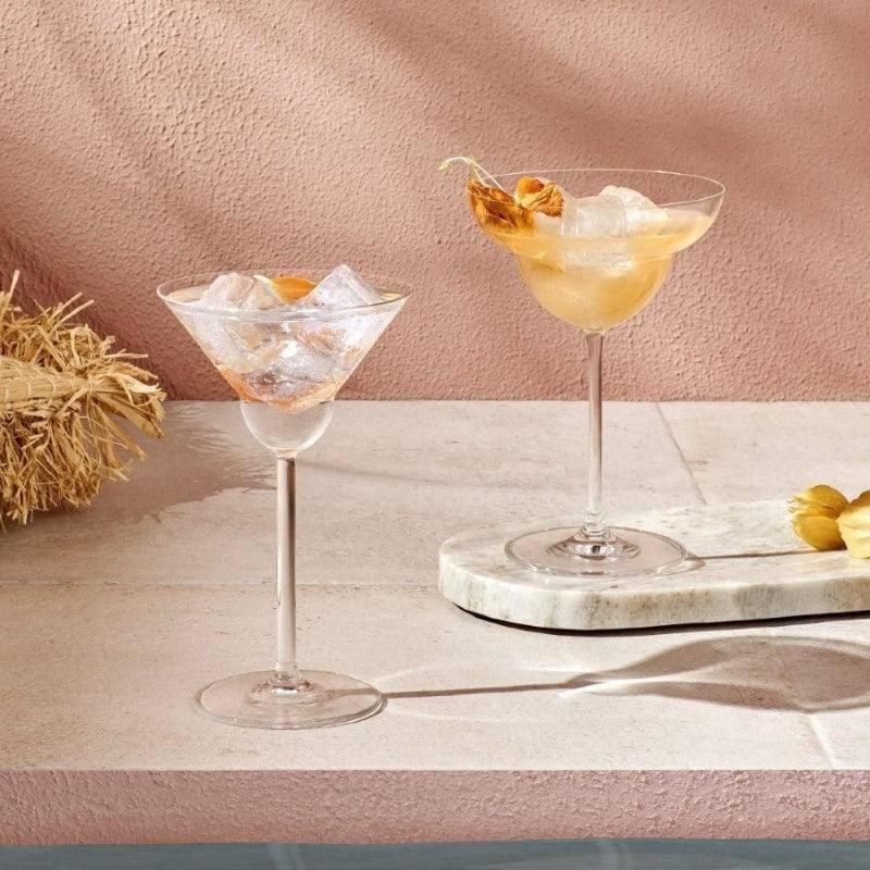 Vintage Rounded Martini Glasses 190ml, Set of 2 - Image 2