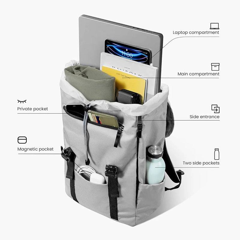 VintPack Laptop Backpack 22L - Grey - Image 5