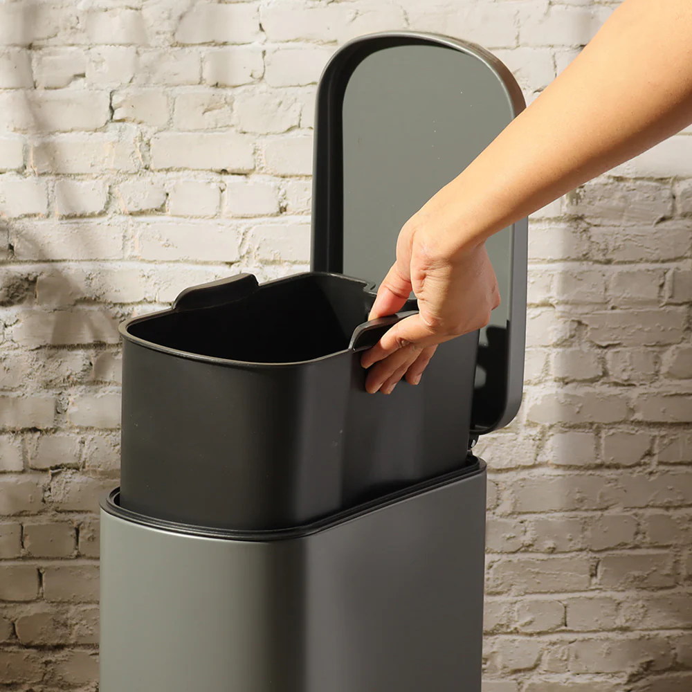 Vista Pedal Bin 10L - Grey - Image 4