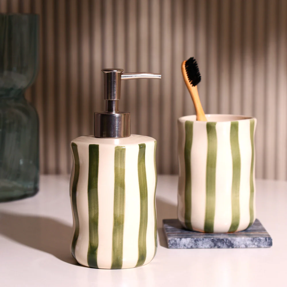 Vita 2-piece Bathroom Set - Olive Cream - Image 2