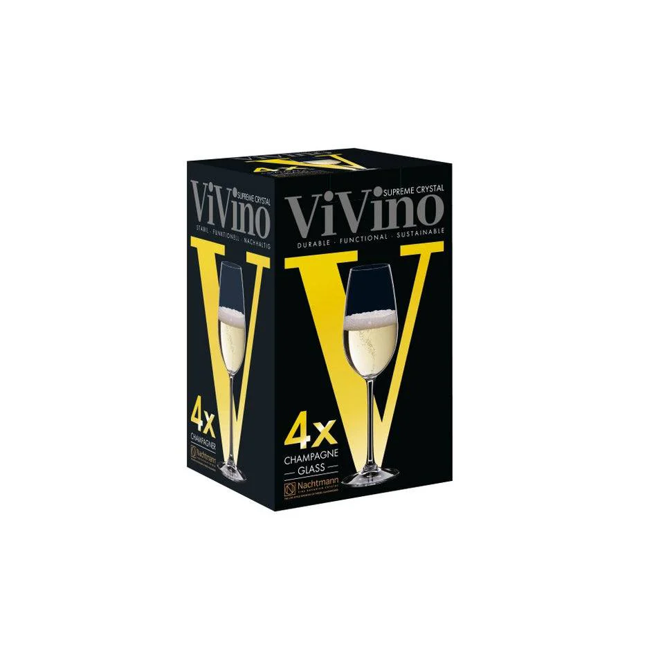 Vivino Champagne Glasses 260ml, Set of 4 - Image 4