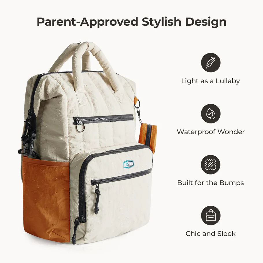 Paz Diaper Backpack 25L - Tangerine - Image 19