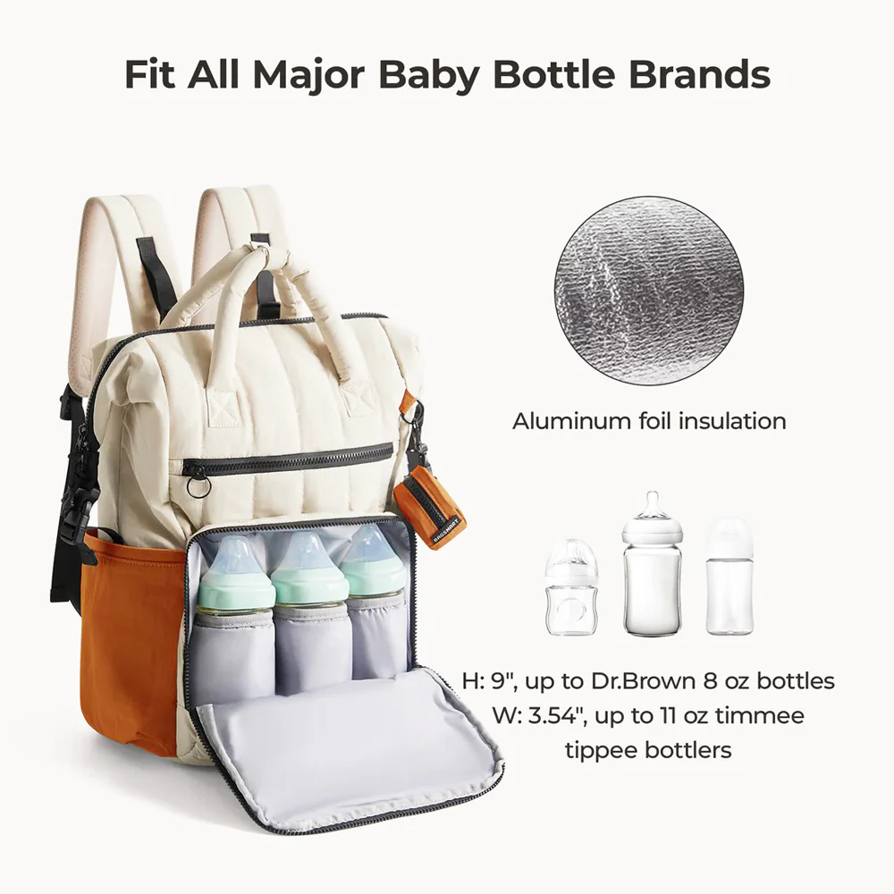 Paz Diaper Backpack 25L - Tangerine - Image 7