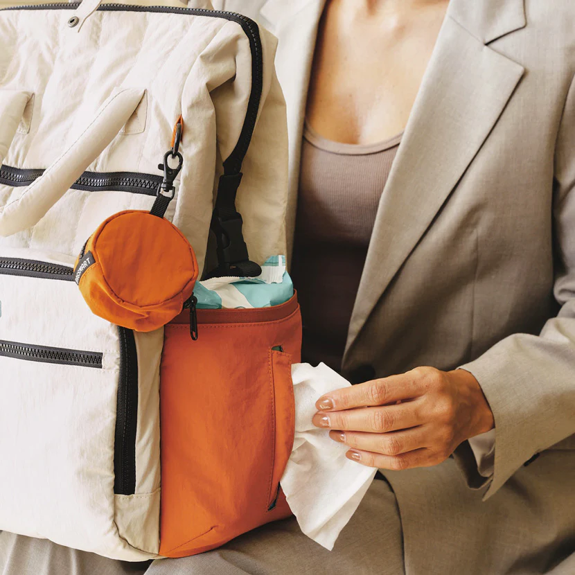 Paz Diaper Backpack 25L - Tangerine - Image 8
