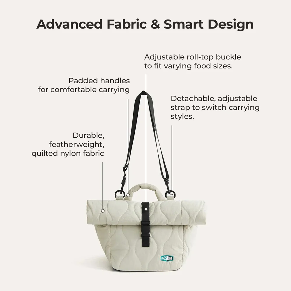 Walker Insulated Lunch Bag - Beige - Image 6