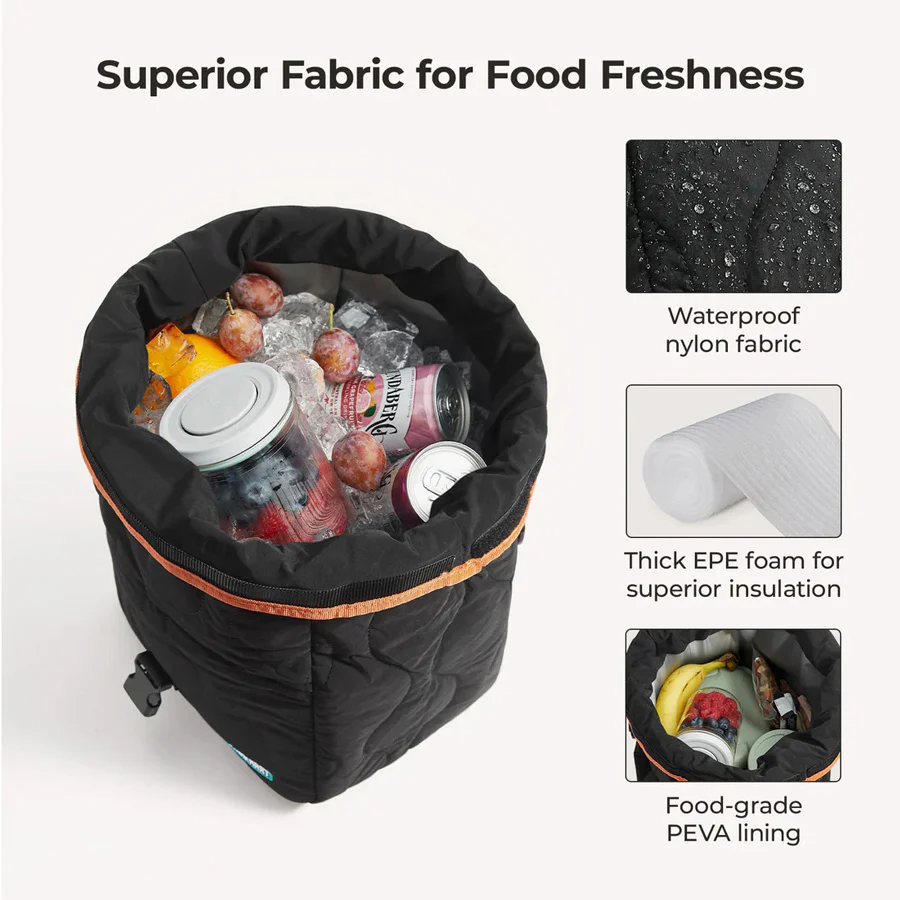Walker Insulated Lunch Bag - Black - Image 5