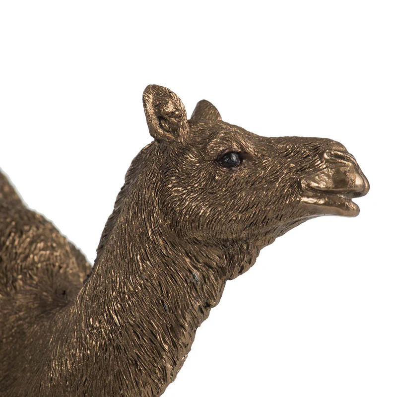 Walking Camel Sculpture Small - Dark Gold - Image 7