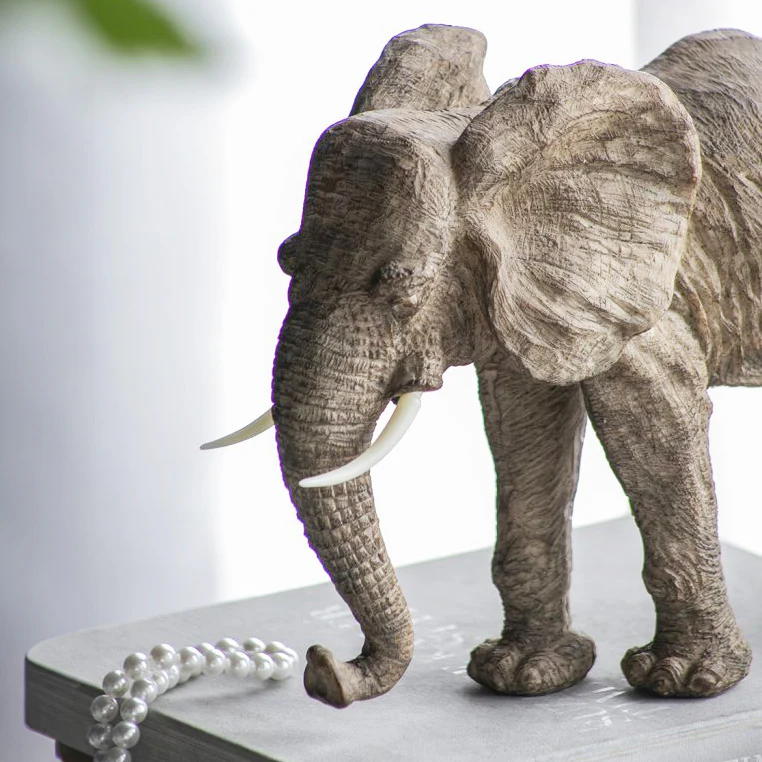 Walking Elephant Sculpture Large - Brown - Image 12
