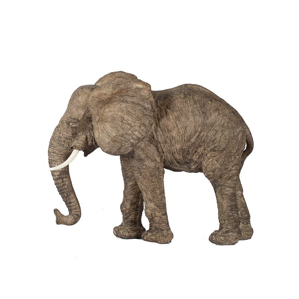 Walking Elephant Sculpture Large - Brown - Image 3