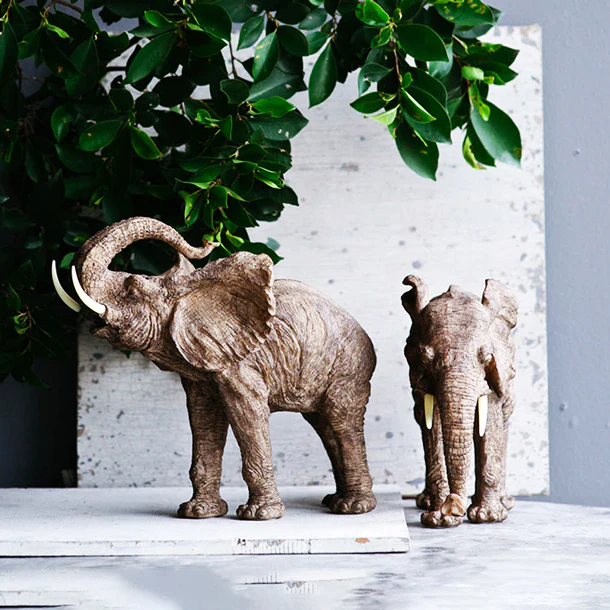 Walking Elephant Sculpture Large - Brown - Image 4