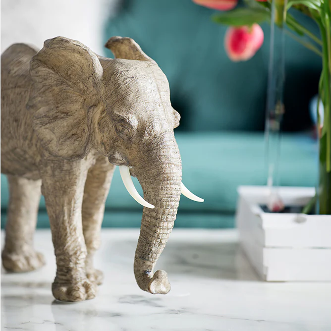 Walking Elephant Sculpture Large - Brown - Image 7