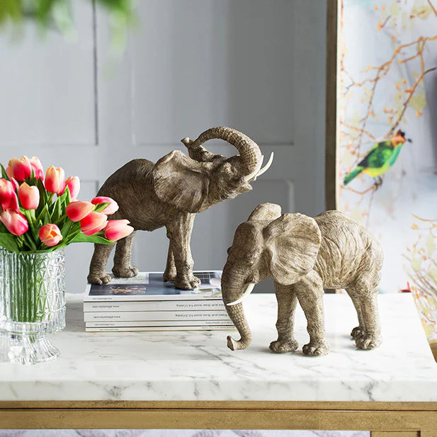 Walking Elephant Sculpture Large - Brown - Image 8