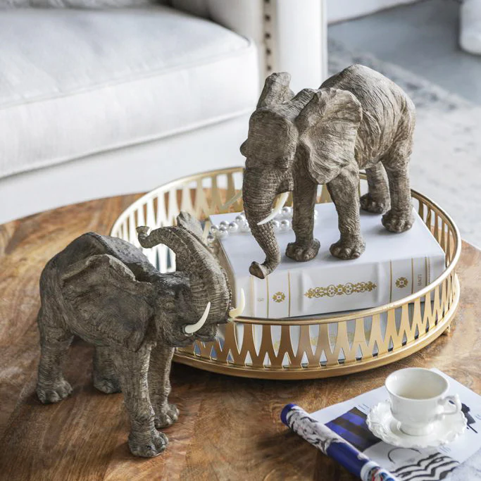 Walking Elephant Sculpture Large - Brown - Image 9