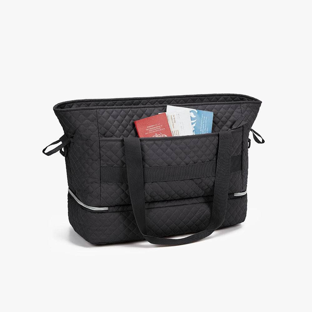Wanderland Travel Duffel Tote Bag - Solid Black - Image 4