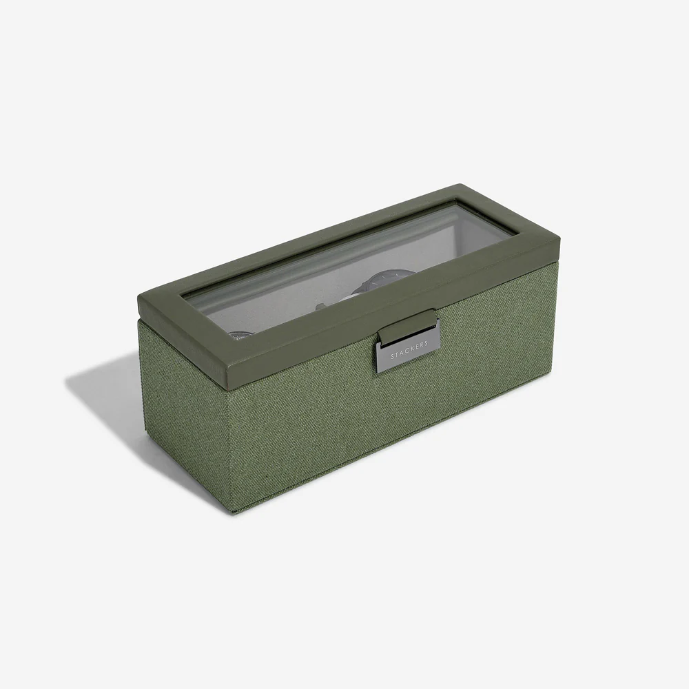 Watch Box 4-piece - Green Canvas - Image 2