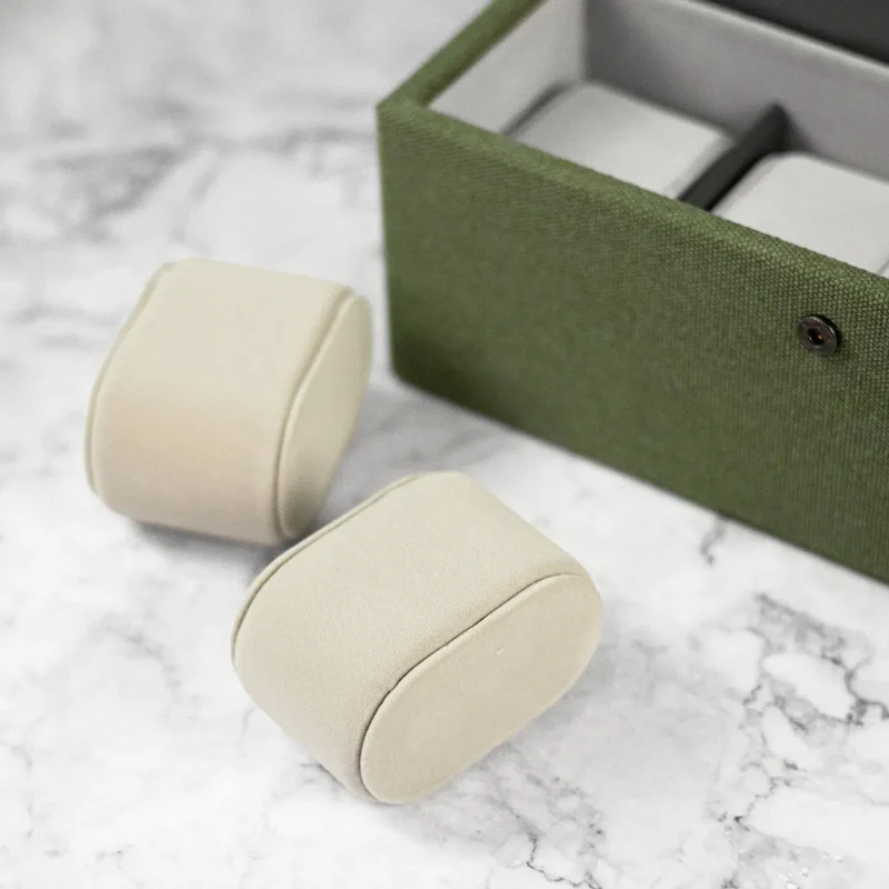 Watch Box 4-piece - Green Canvas - Image 6