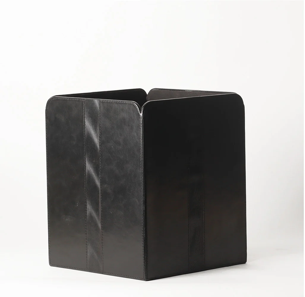 Wave Square Waste Bin - Black - Image 3