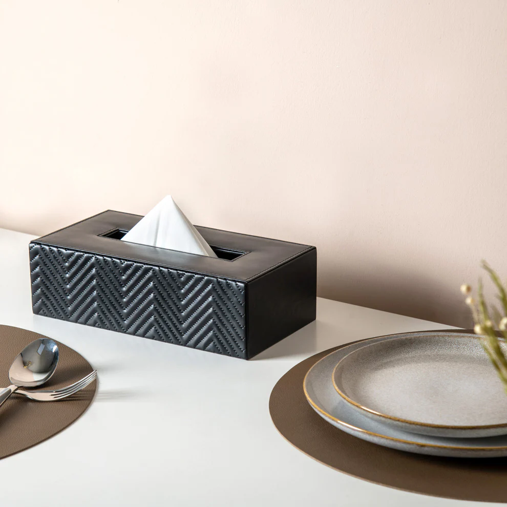 Waverly Tissue Box Holder - Black - Image 4