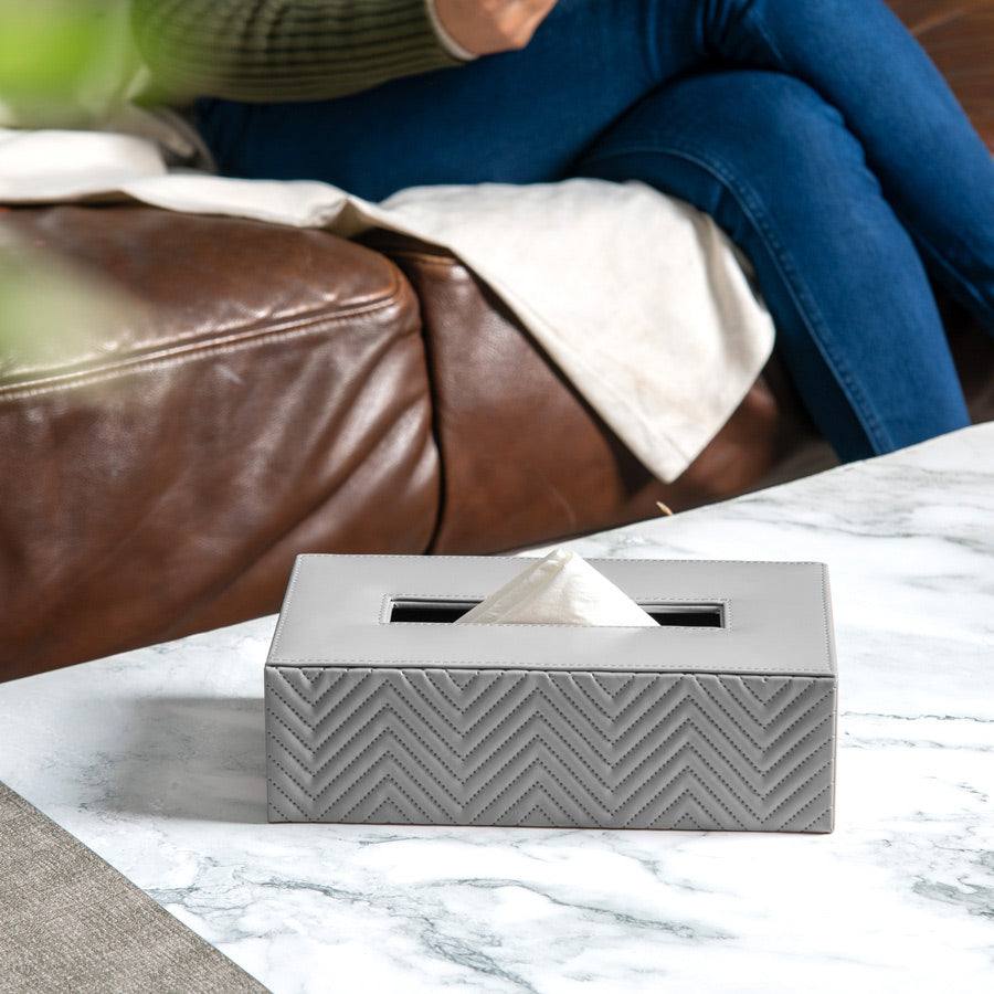 Waverly Tissue Box Holder - Grey - Image 2