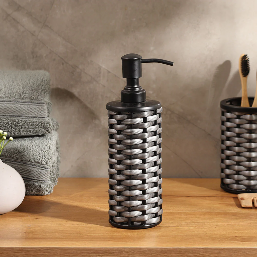 Weave Soap Dispenser - Grey Black - Image 3