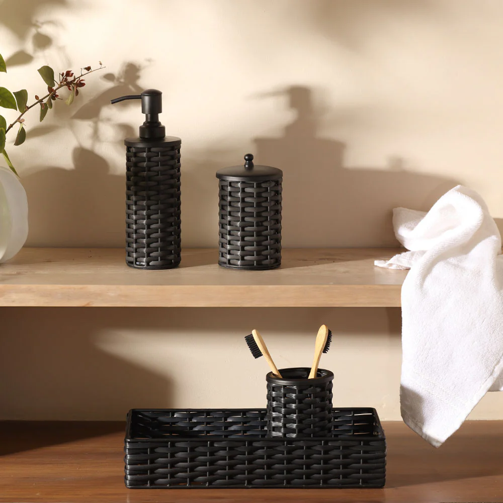 Weave Soap Dispenser - Charcoal Black - Image 4