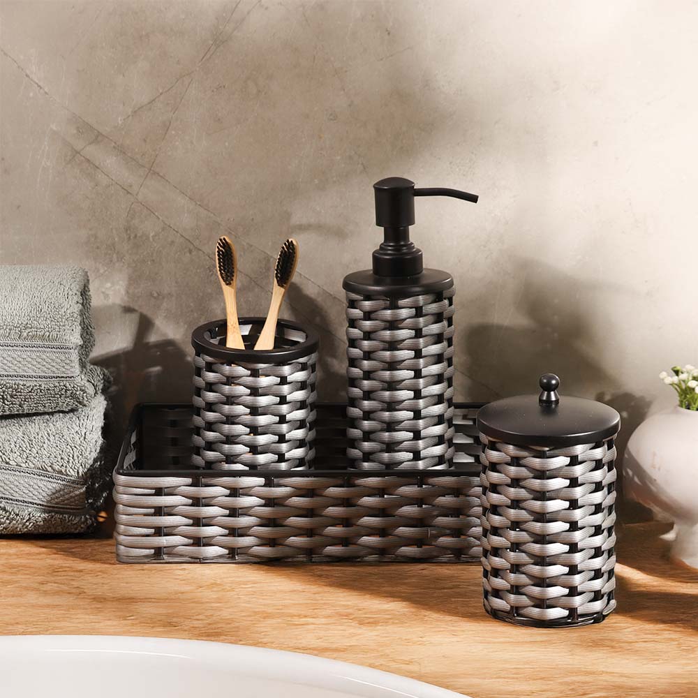 Weave Soap Dispenser - Grey Black - Image 5