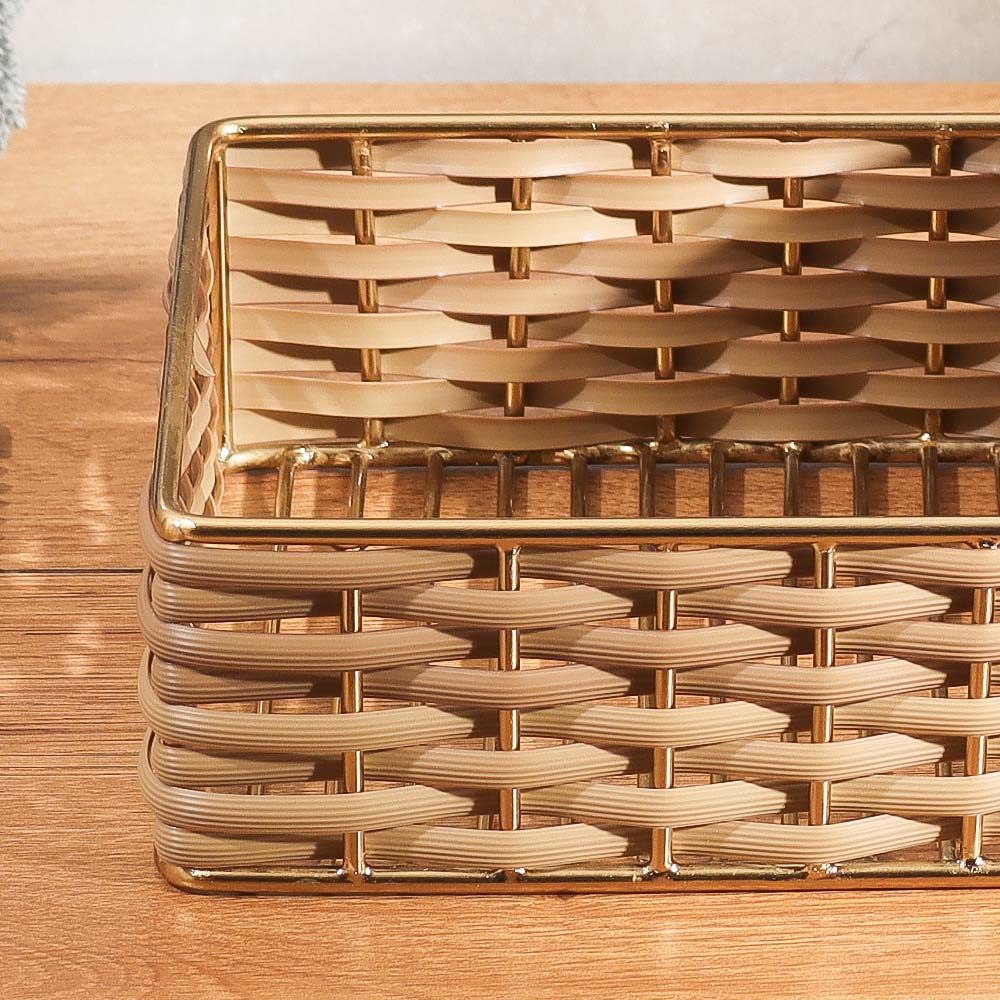 Weave Storage Tray Small - Sand Gold - Image 4