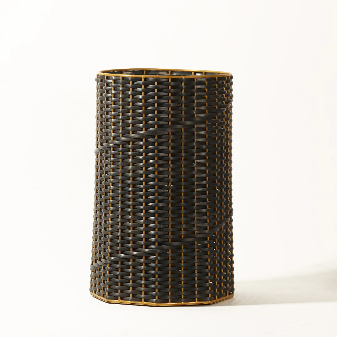 Weave Umbrella Stand - Charcoal Black - Image 3