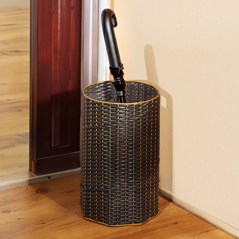 Weave Umbrella Stand - Charcoal Black - Image 4
