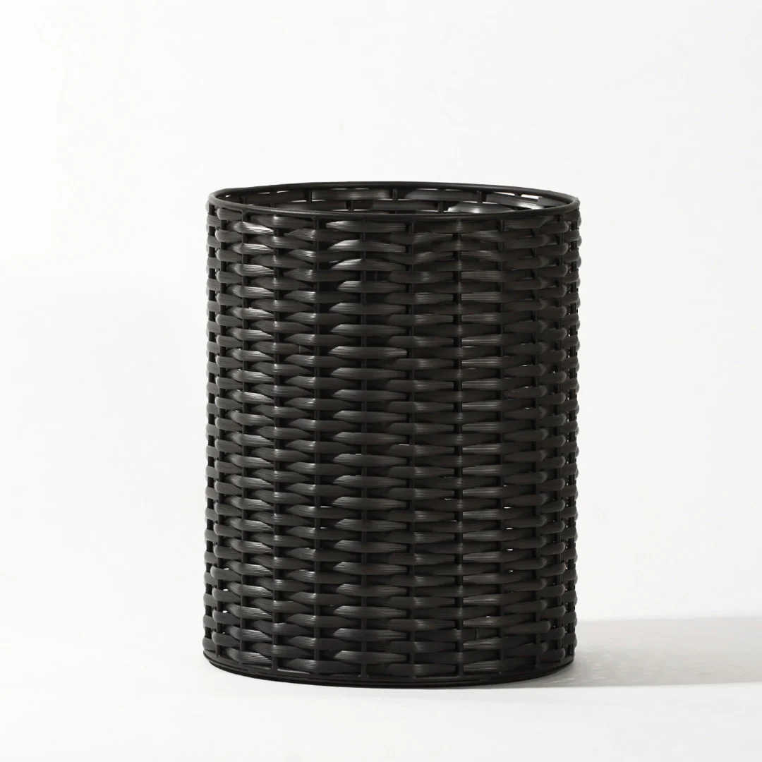 Weave Waste Basket - Charcoal Black - Image 3