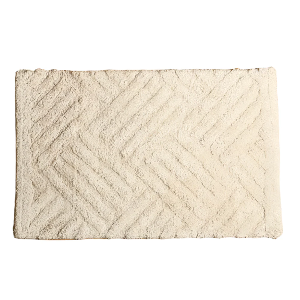 Willow Herringbone Tufted Bathmat - Taupe - Image 3