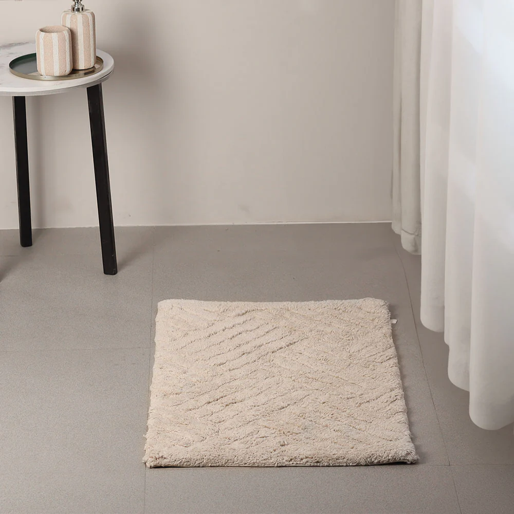 Willow Herringbone Tufted Bathmat - Taupe - Image 6