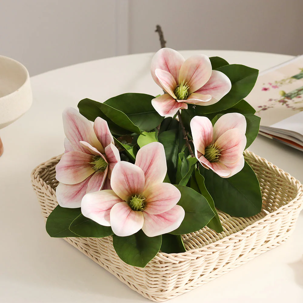 Winter Magnolia Faux Stem - Blush Pink - Image 2