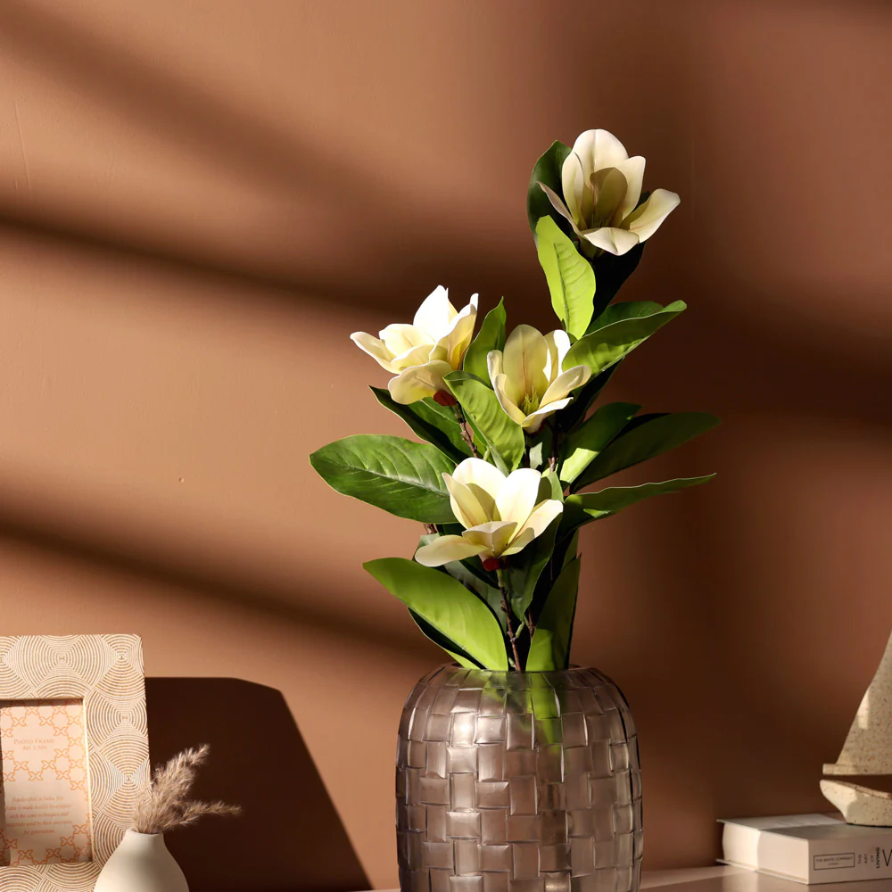 Winter Magnolia Faux Stem - Buttercream - Image 4