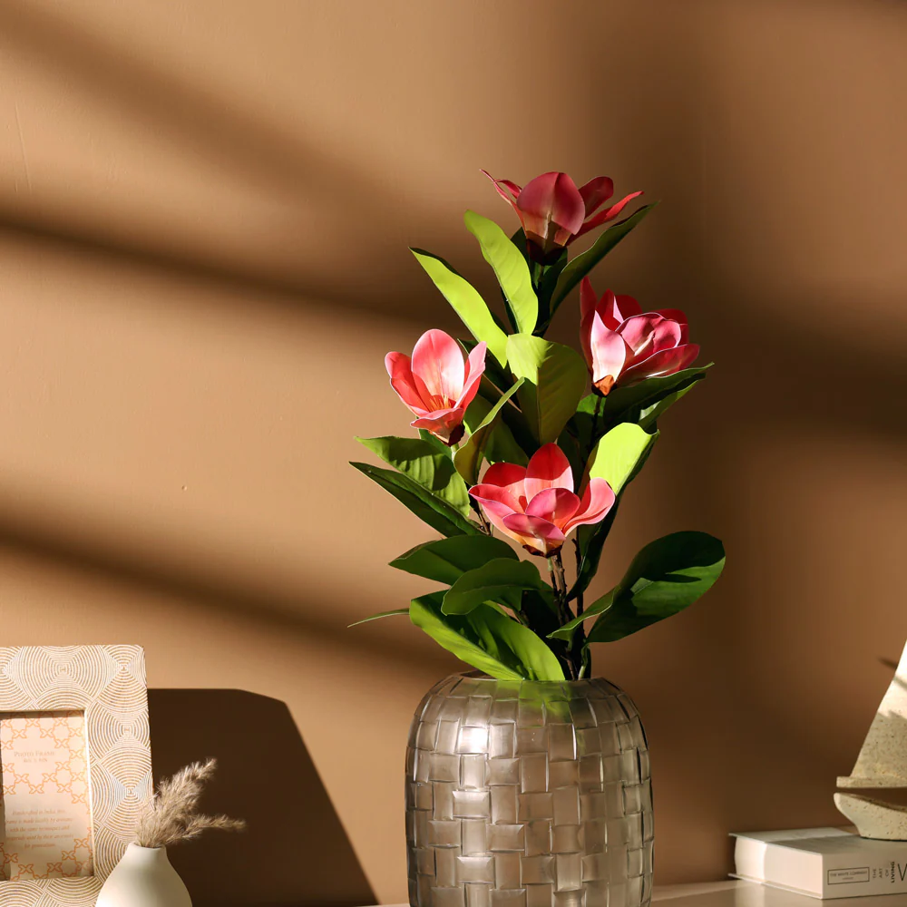 Winter Magnolia Faux Stem - Dark Pink - Image 3