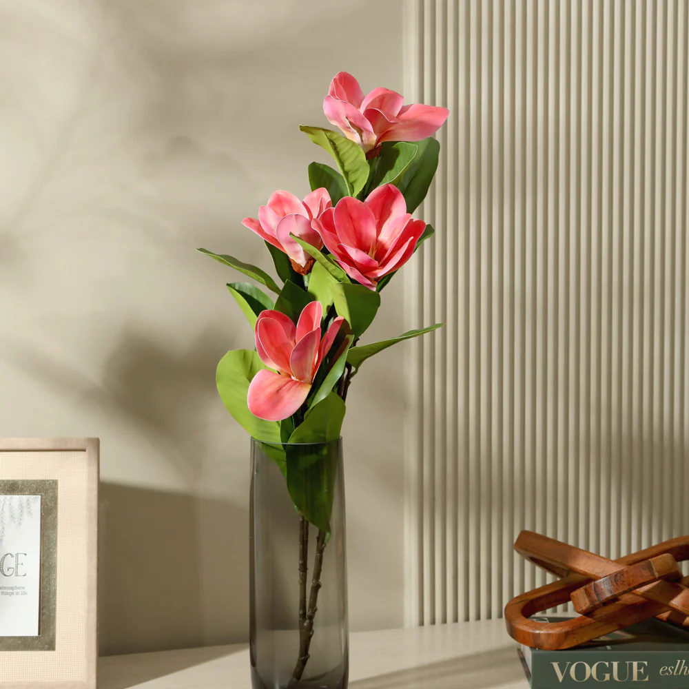 Winter Magnolia Faux Stem - Dark Pink - Image 4