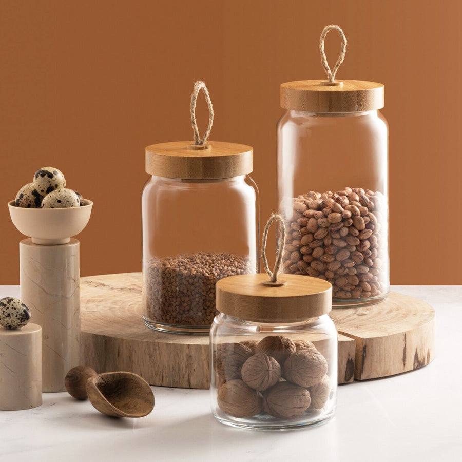 Woody Storage Jar with Lid - Large - Image 5