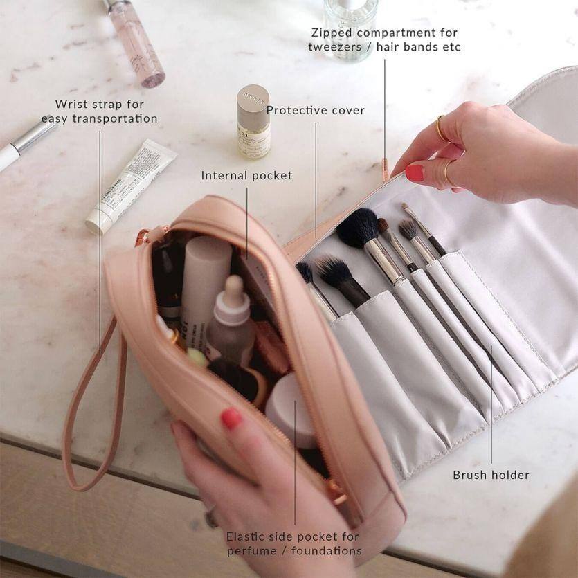Wrap Around Make-up Bag - Blush Pink - Image 5